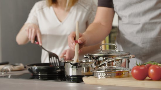 Tefal E492SA25 Virtuoos roestvrij staal inductie ongecoate kookgerei set (5-delige set