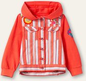 Create coat 20 Stripe tijk red Red: 98/3T