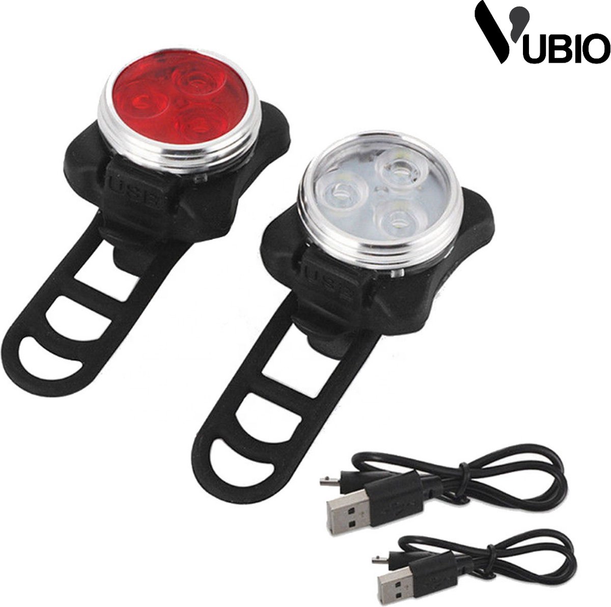 SPGOOD Bicycle light set, StVZO-approved bicycle lights, Bike Light USB