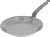 steakpan Mineral B 28 cm staal zilver
