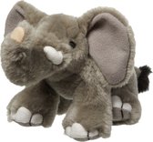 Pluche kleine olifant knuffel van 15 cm - Dieren speelgoed knuffels cadeau - Olifanten Knuffeldieren