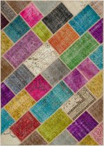 KARUN VINTAGE MULTI VLOERKLEED PATCHWORK HANDGEWEVEN