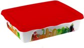 lunchbox Practic 2 liter 24 x 19 x 5,5 cm rood