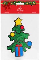 raamsticker kerstboom 18 x 14 cm groen