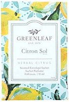 geurzakje Citron Sol 9 cm hout geel
