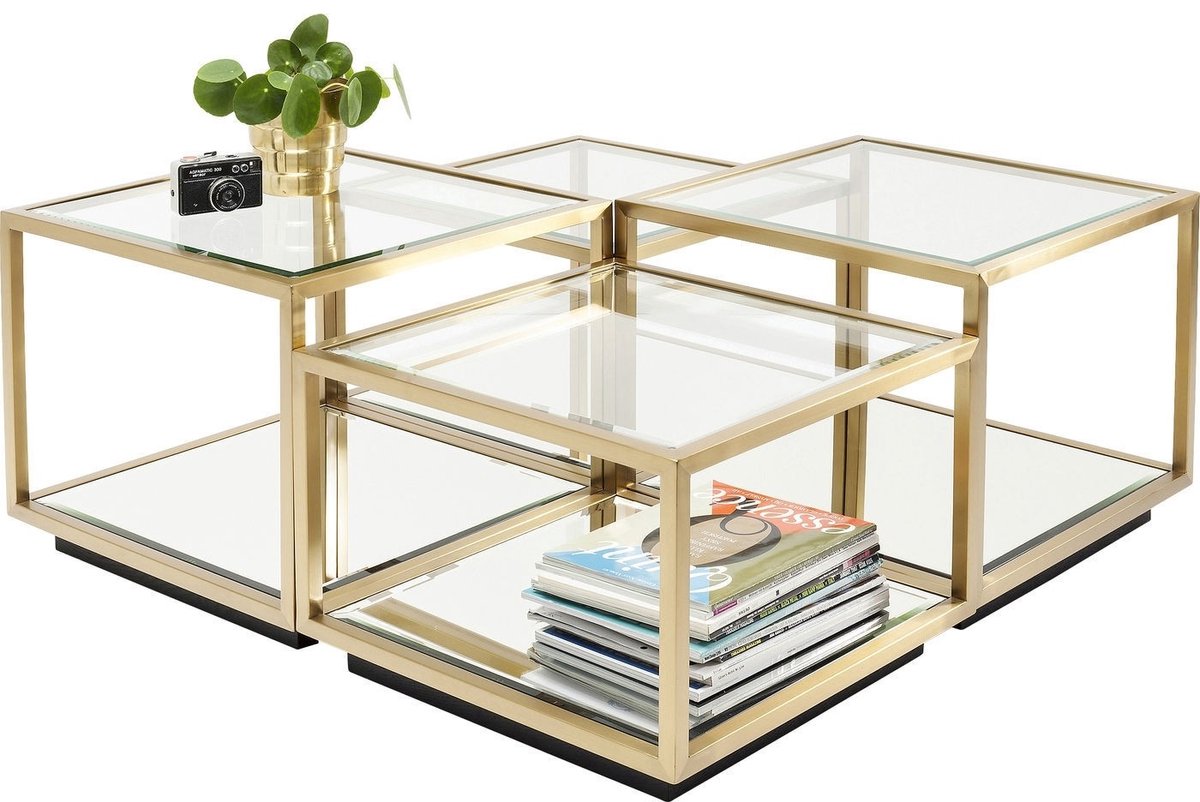 Kare Salontafel Luigi Gold (set van 4)
