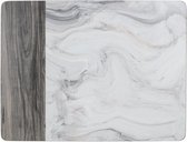 placemats Marble 40 x 29 cm kurk wit/grijs 4 stuks
