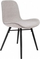 stoel Lester 80 x 50 x 55 cm hout/polyester grijs/zwart