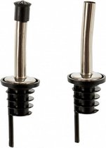 schenktuiten 9 cm RVS zwart/goud 2 stuks