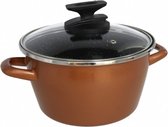 kookpan 7 liter 20 x 29 x 22 cm staal/glas koper