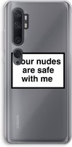 Case Company® - Xiaomi Mi Note 10 hoesje - Safe with me - Soft Cover Telefoonhoesje - Bescherming aan alle Kanten en Schermrand