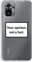 Case Company® - Xiaomi Redmi Note 10S hoesje - Your opinion - Soft Cover Telefoonhoesje - Bescherming aan alle Kanten en Schermrand