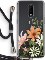 Case Company® - OnePlus 7 hoesje met Koord - Floral bouquet - Telefoonhoesje met Zwart Koord - Bescherming aan alle Kanten en Over de Schermrand