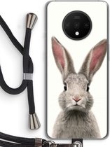 Case Company® - OnePlus 7T hoesje met Koord - Daisy - Telefoonhoesje met Zwart Koord - Bescherming aan alle Kanten en Over de Schermrand
