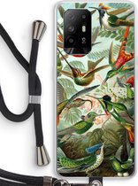 Case Company® - Oppo A94 5G hoesje met Koord - Haeckel Trochilidae - Telefoonhoesje met Zwart Koord - Bescherming aan alle Kanten en Over de Schermrand