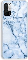 Case Company® - Xiaomi Redmi Note 10 5G hoesje - Blauw marmer - Soft Cover Telefoonhoesje - Bescherming aan alle Kanten en Schermrand