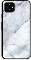 Case Company® - Google Pixel 5a 5G hoesje - Witte marmer - Soft Cover Telefoonhoesje - Bescherming aan alle Kanten en Schermrand