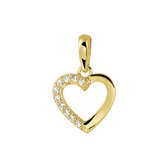 The Jewelry Collection Pendentif Coeur Zircone - Or