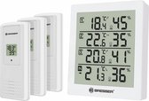 weerstation Temeo Hygro Quadro 12 cm wit 4-delig