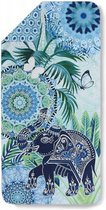 strandlaken Isara 75 x 180 cm katoen blauw/groen