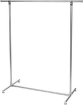 kledingrek Robuust 125 x 130 cm staal zilver
