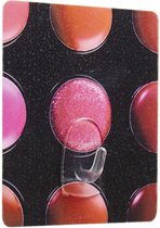 zelfklevende hanger oogschaduw 9 cm polycarbonaat zwart/roze