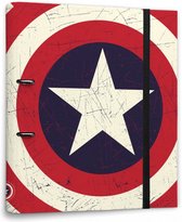 ringbandmap Captain America 2-rings A4 karton rood/wit