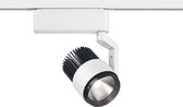 LED Railverlichting - Track Spot - Torna Dual Radina - 2 Fase - 15W - Aanpasbare Kleur - Dimbaar - Rond - Mat Wit - Aluminium