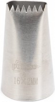 spuitmond Vlechtwerk 16 x 2 mm RVS zilver