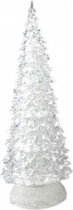 kerstboom led kerstdorp 21 cm acryl wit