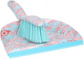 stoffer en blik blauw 32 cm
