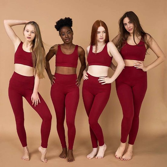 Samarali Yoga Set - Rode BH & Legging - Compleet Sport Outfit - OEKO-Tex Gecertificeerd - Beschikbaar in Alle Maten