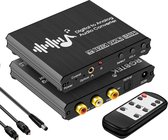 Sounix 192k Digitaal naar analoog audio converter - 3 in 1 BT 5.0 Receiver/Digitaal naar Analoog Conversie/U Disk Playback met Coaxiale Toslink Adapter