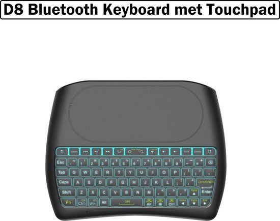 D8 Bluetooth Keyboard met Touchpad | Verlicht toetsenbord | bol