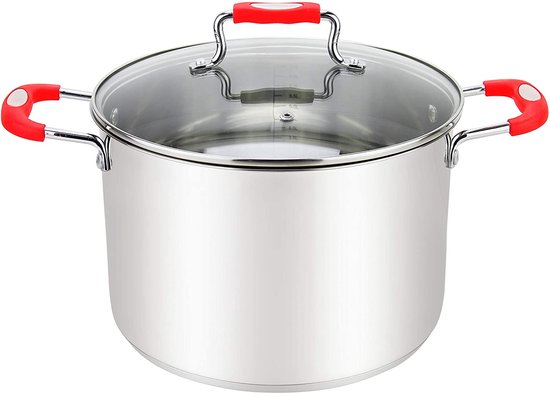 Millvado Urban Collection - Stainless Steel Stock Pot - 2,8 Liter Soeppan met Deksel - Ø 18 cm Stamppotpan