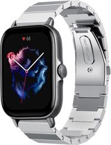 Metalen bandje geschikt voor Xiaomi Amazfit Bip / Bip Lite / Bip S / Bip U / Bip U Pro / Amazfit GTS / GTS 2 / GTS 3 / GTS 4 - Mini bandje staal metalen bandje staal - Zilver