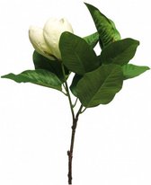 kunstbloem Magnolia Grandiflora zijde crÃ¨mewit