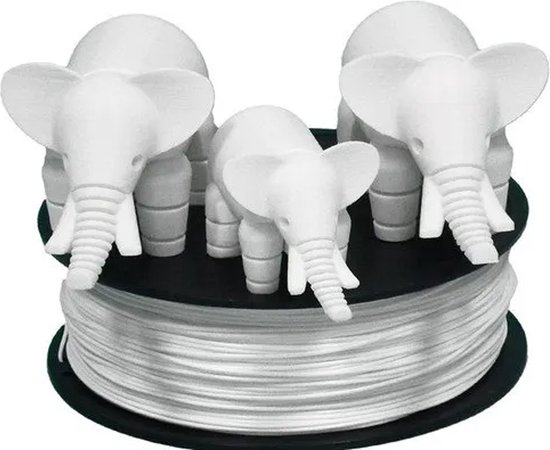 PLA Filament 1.75mm - Lengte 330m - 200 x 200mm - 1kg Spoel - Wit - MMOBIEL