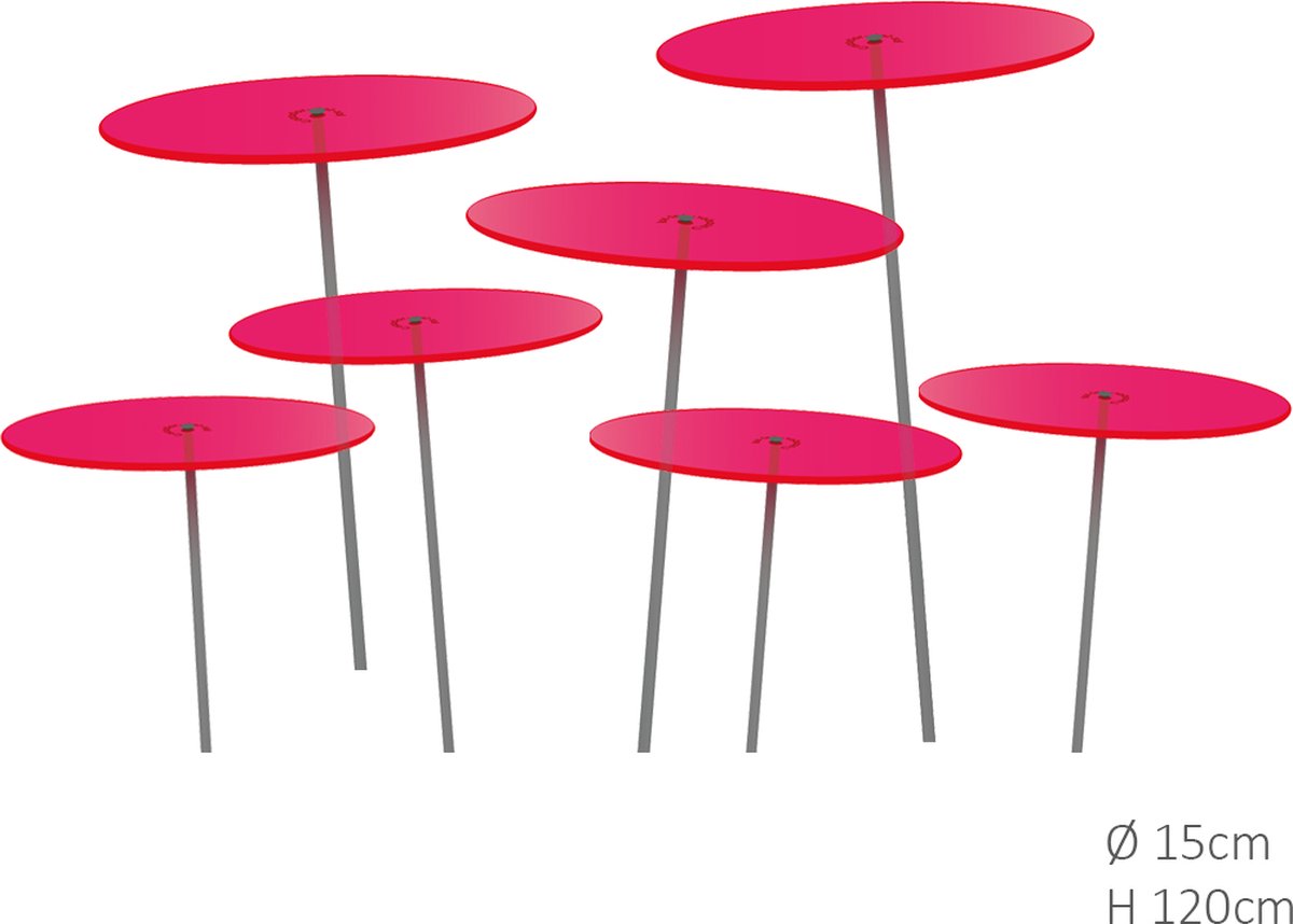 Cazador del Sol 7 stuks! Zonnevangers Rood-Roze (kleur fuchsia) medium 120x15 cm Ca...