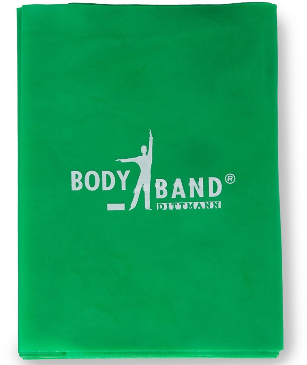 Fitness elastiek 2,5 meter - Zware weerstand - Groen - Body-Band