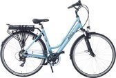 Amigo E-Vibe D2 - Elektrische stadsfiets voor dames - Met 7 versnellingen - Lichtblauw