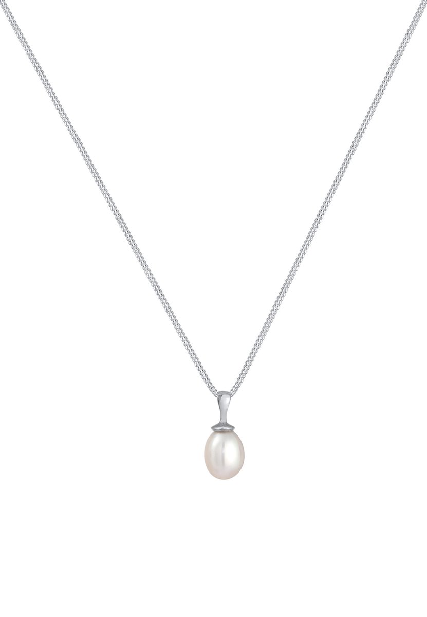Elli - Halsketting - Dames Tijdeloos Filigraan met zoetwater gekweekte parel in 925 Sterling Zilver Verguld - Dames
