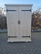 Kledingkast ''Brocante'' van Nieuw, Blank steigerhout 120x180cm