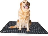 Sharon B - Puppy training pad - plasmat - grijs met witte stippen - afmeting 70 x 100 cm - hondentoilet - herbruikbaar - wasbaar