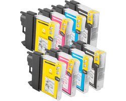 Huismerk geschikt voor Brother LC985 XL Inktpatronen (8X) - MFC/DCP J125 - J140W - J315W - J515W -J220 - J265W - J410 - J415W
