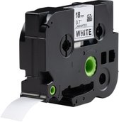 Brother compatible TZE-241 tape, zwart op wit, 18 mm x 8 m