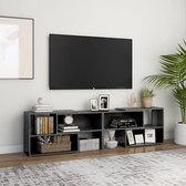 Tv-meubel 149x30x52 cm spaanplaat hoogglans grijs
