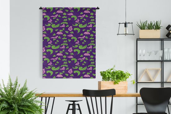 Wandkleed - Wanddoek - Bladeren - Dieren - Patronen - 120x160 cm - Wandtapijt