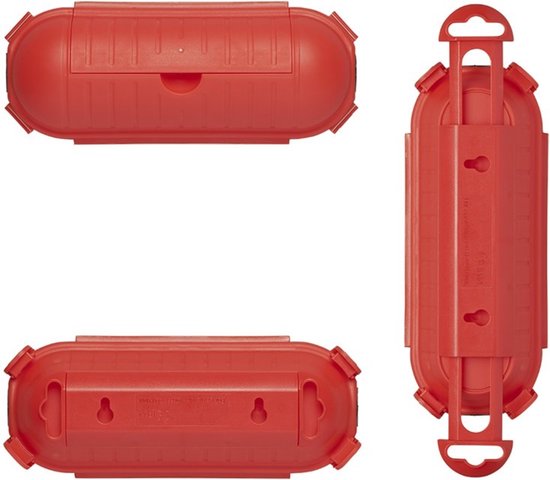 ProPlus Veiligheidsbox voor schuko stekkerverbindingen - spatwaterdicht - Ø 6.5 x 21 cm - rood van ProPlus — afbeelding 4
