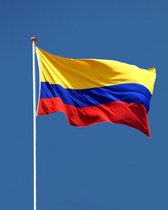 Colombiaanse Vlag - Colombia Vlag - 90x150cm - Colombia Flag - Originele Kleuren - Sterke Kwaliteit Incl Bevestigingsringen - Hoogmoed Vlaggen